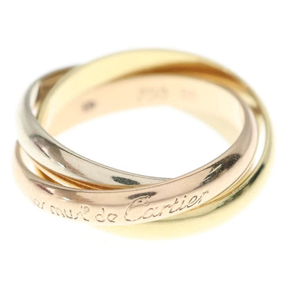 Cartier 18k Yellow Gold PG WG Trinity Ring Pink White — view 2