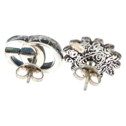 Gucci GG Marmont Flower Color Stone Stud Earrings Silver — view 2
