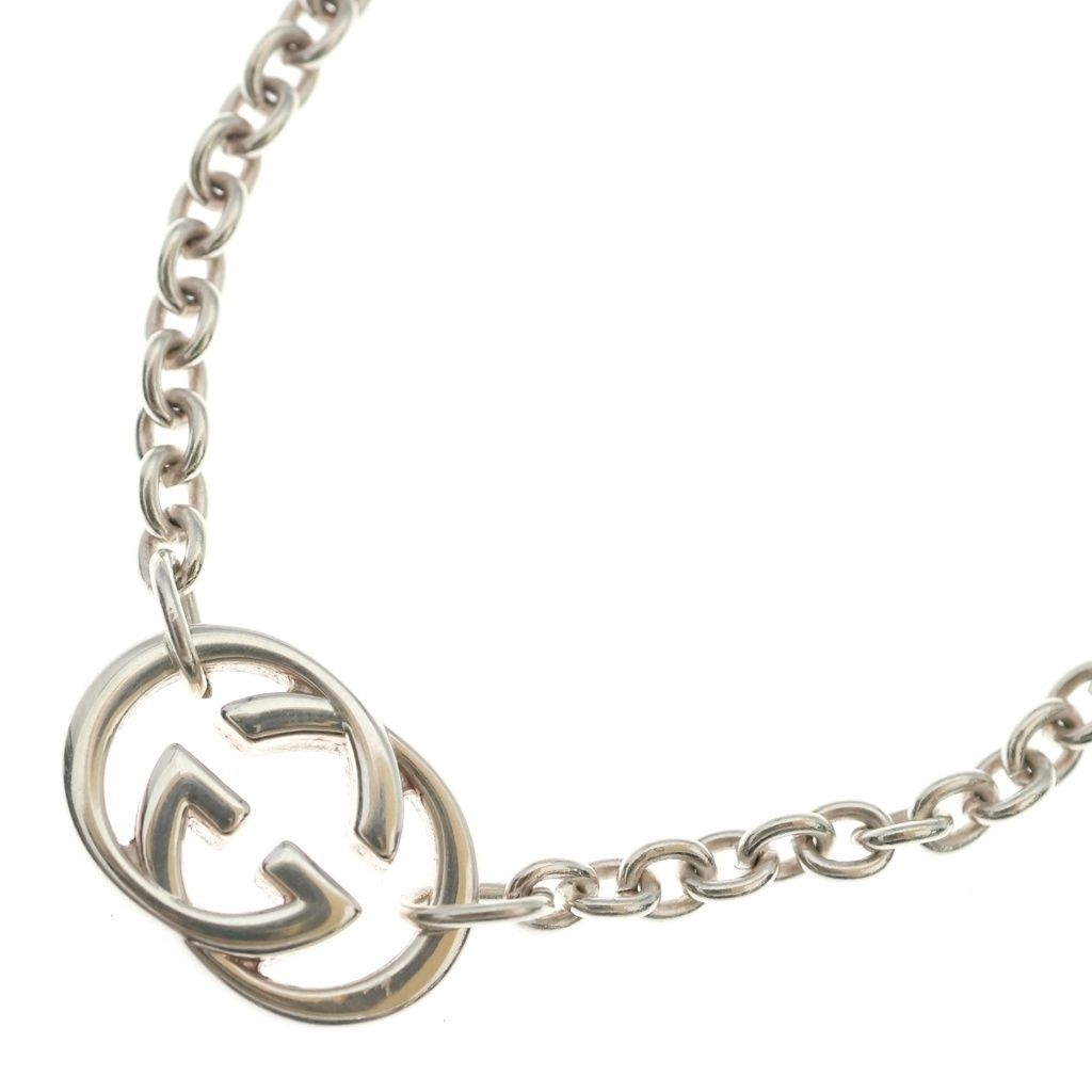 Gucci Interlocking Pendant Chain Silver