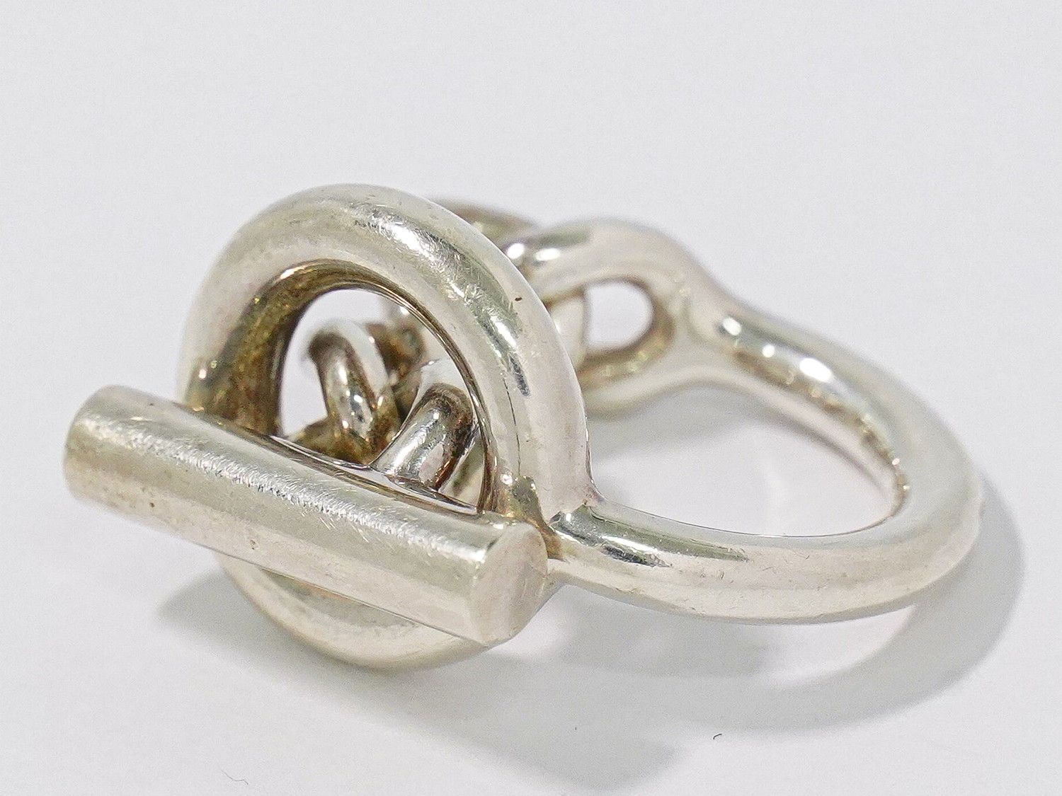 Hermes Croisette Ring 51 Silver — view 2