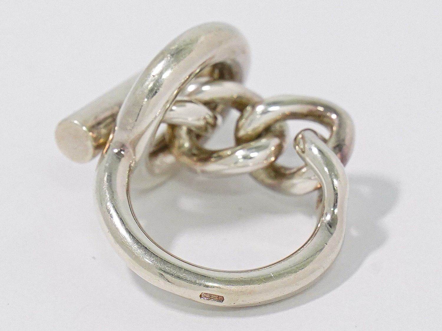 Hermes Croisette Ring 51 Silver — view 3