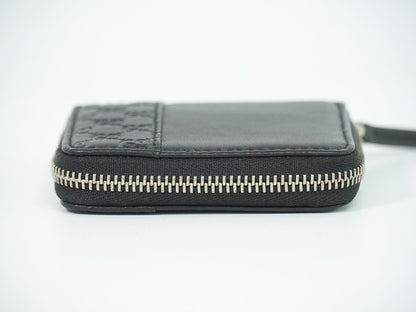Gucci Guccissima Leather Zip Around Coin Purse Black — view 5