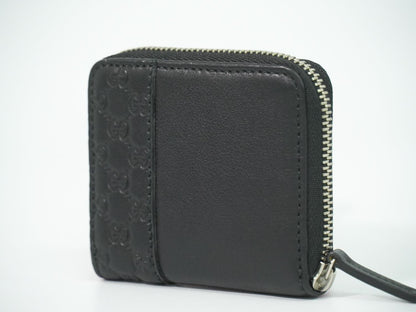 Gucci Guccissima Leather Zip Around Coin Purse Black — view 2
