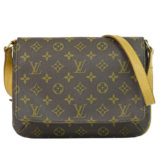 Louis Vuitton LV Musette Tango Short Monogram Shoulder Bag Brown