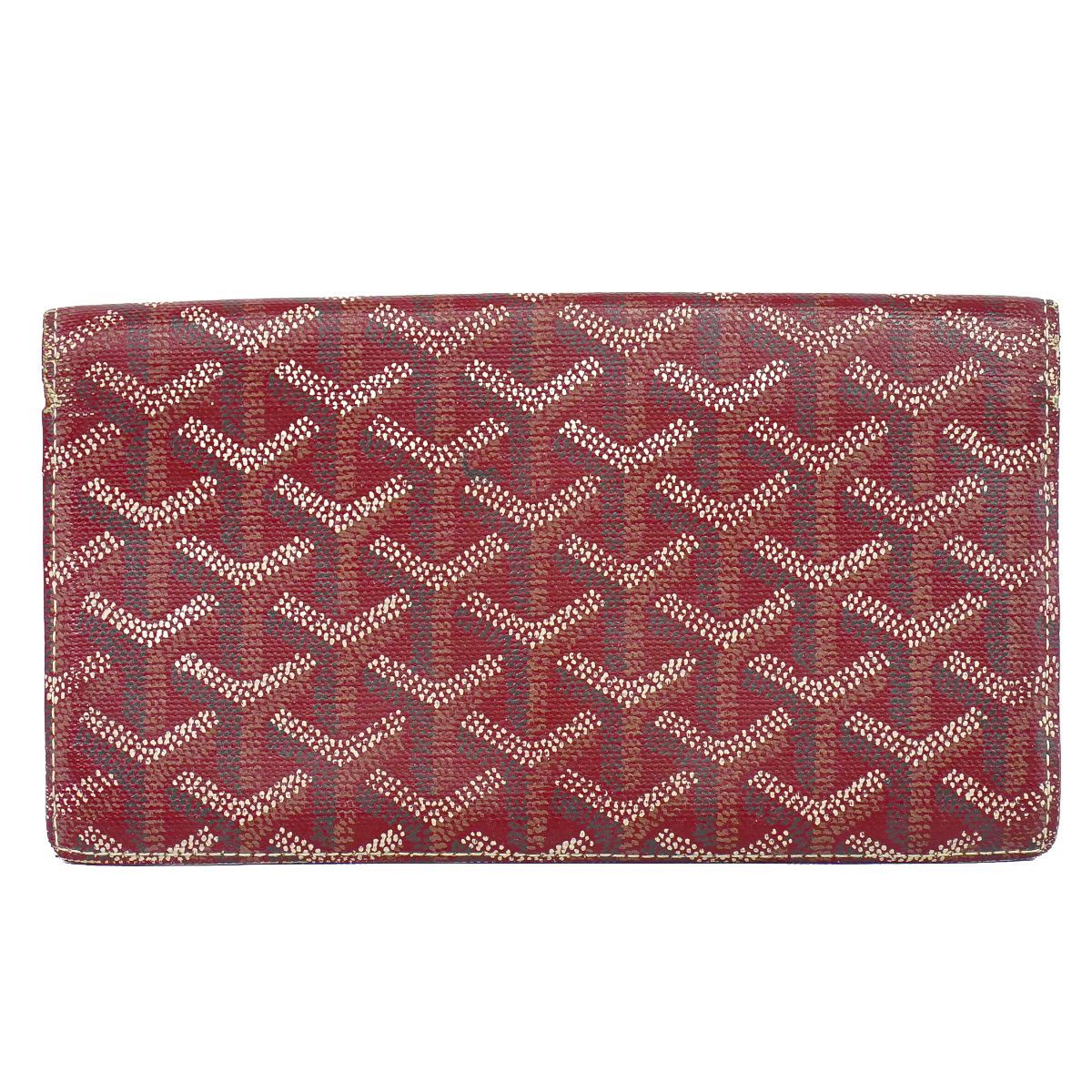 Goyard Herringbone Wallet Red Richelieu