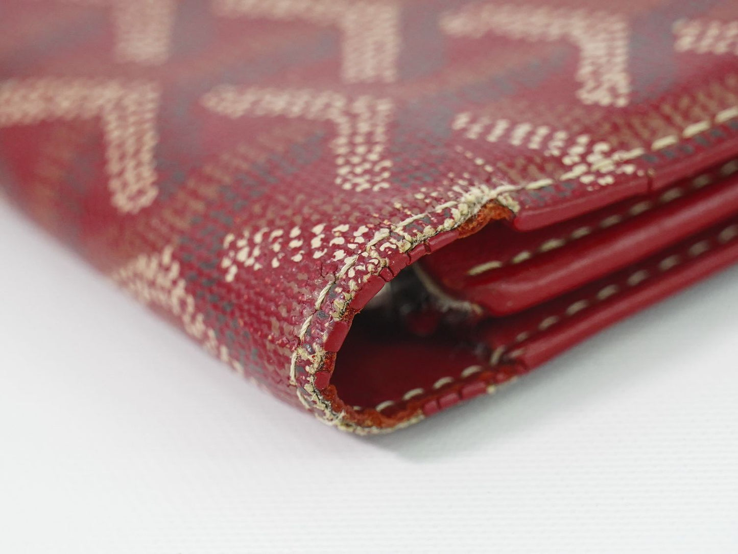 Goyard Herringbone Wallet Red Richelieu — view 6