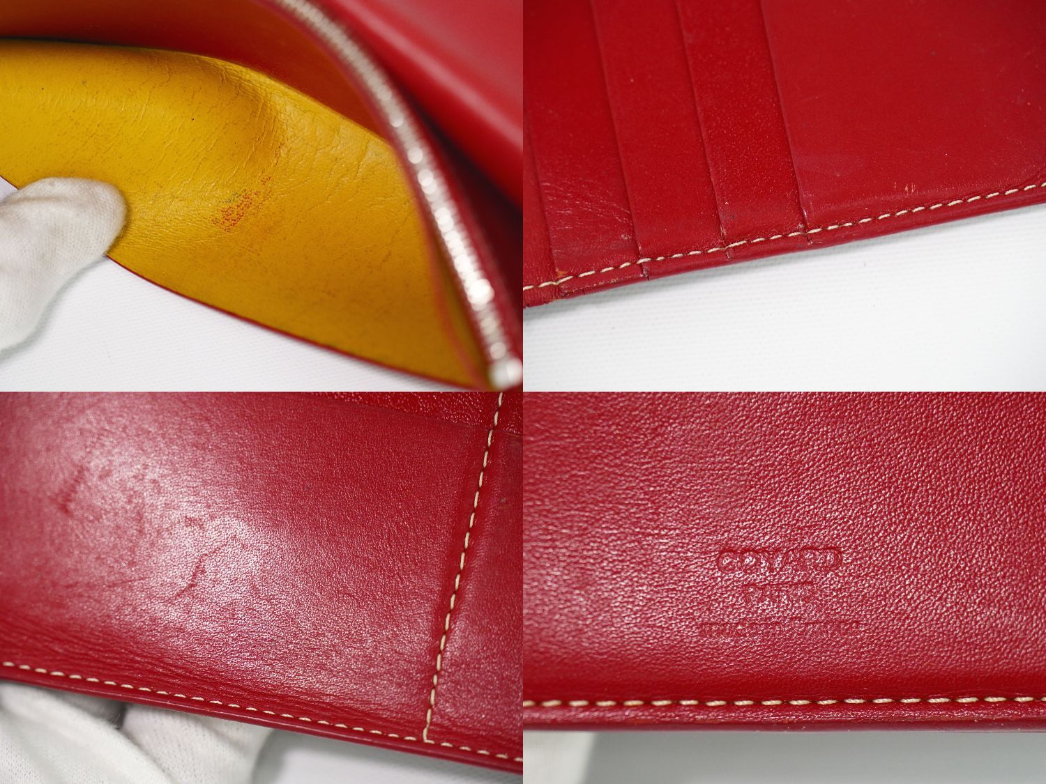 Goyard Herringbone Wallet Red Richelieu — view 9
