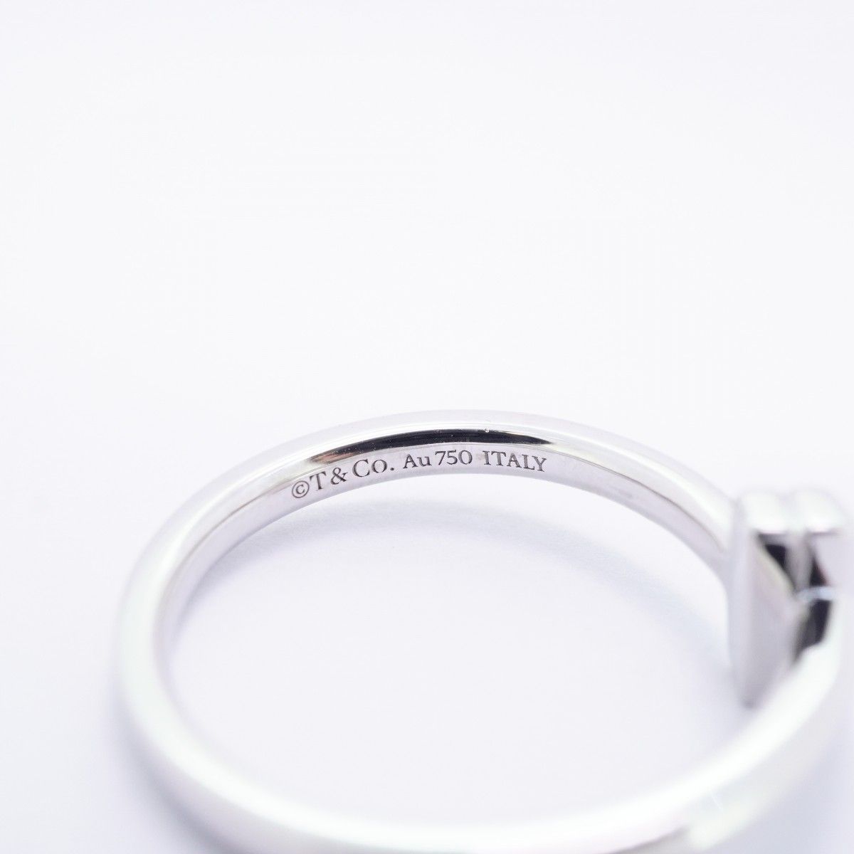 Tiffany & Co Ring T One 18k White Gold Diamond — view 4