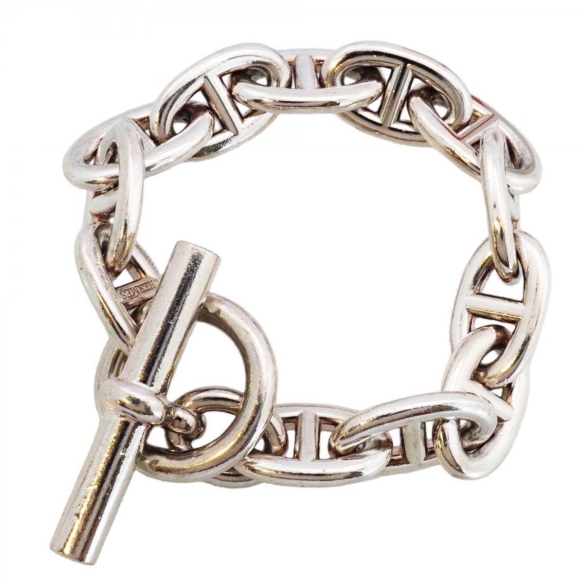 Hermes Bracelet Chaine D'ancre TGM 925 Sterling Silver