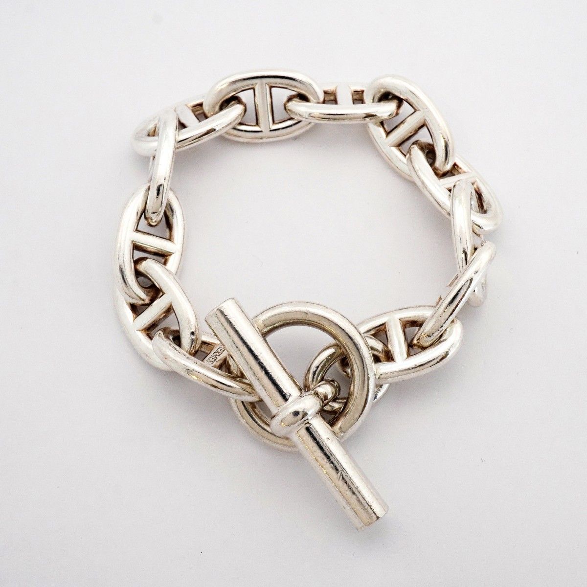 Hermes Bracelet Chaine D'ancre TGM 925 Sterling Silver — view 3