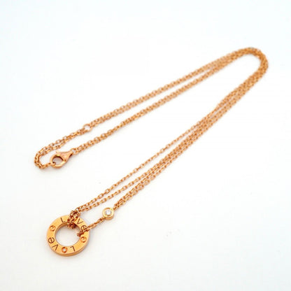 Cartier Necklace Love Circle 18k Pink Gold Diamond — view 3