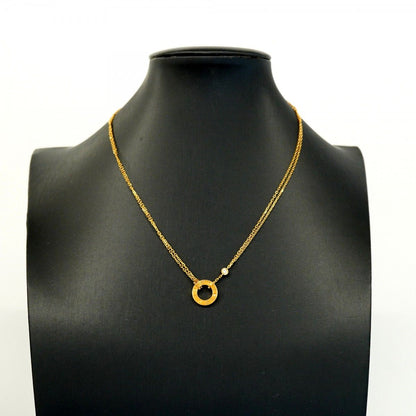 Cartier Necklace Love Circle 18k Pink Gold Diamond — view 7