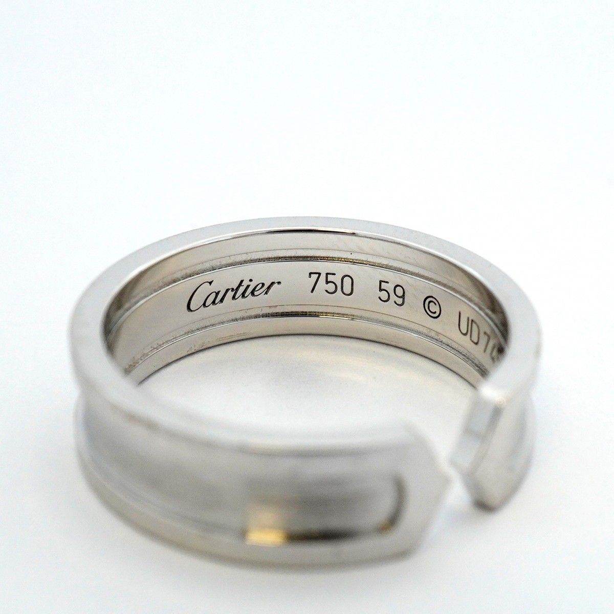 Cartier Ring 2C 18k White Gold — view 4