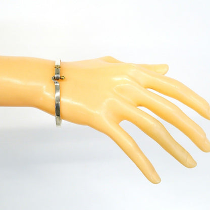 Tiffany & Co Bangle Hook Eye 18k Yellow Gold 925 Sterling Silver Bracelet — view 7