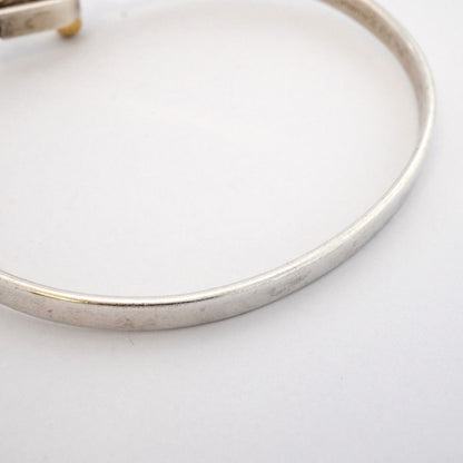 Tiffany & Co Bangle Hook Eye 18k Yellow Gold 925 Sterling Silver Bracelet — view 8