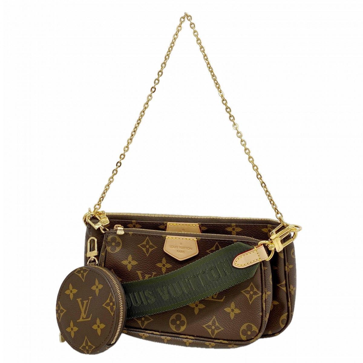 Louis Vuitton Handbag Monogram Multi Pochette Khaki 2-Way