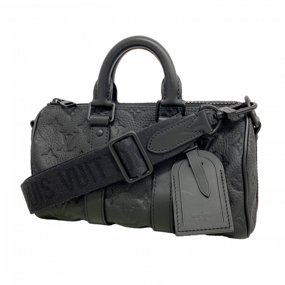 Louis Vuitton Handbag Taurillon Keepall Bandouliere 25 Noir 2-Way