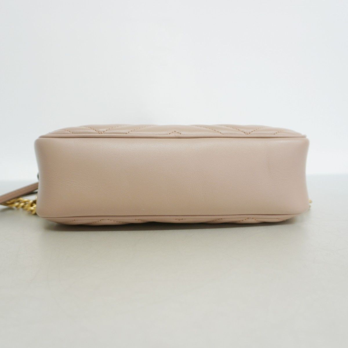 Gucci Shoulder Bag GG Marmont Leather Brown Gold — view 3