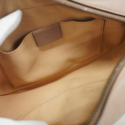 Gucci Shoulder Bag GG Marmont Leather Brown Gold — view 4