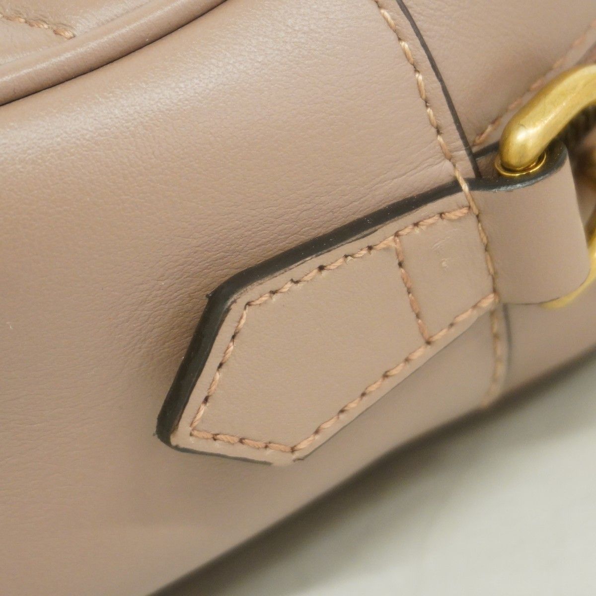 Gucci Shoulder Bag GG Marmont Leather Brown Gold — view 6