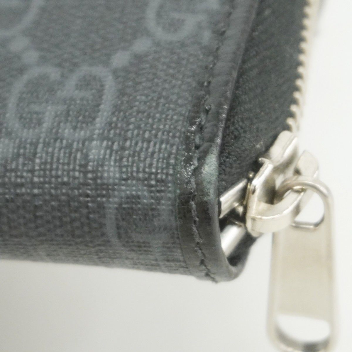Gucci Wallet GG Supreme Interlocking Leather Black Silver — view 5