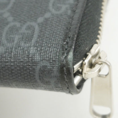 Gucci Wallet GG Supreme Interlocking Leather Black Silver — view 5