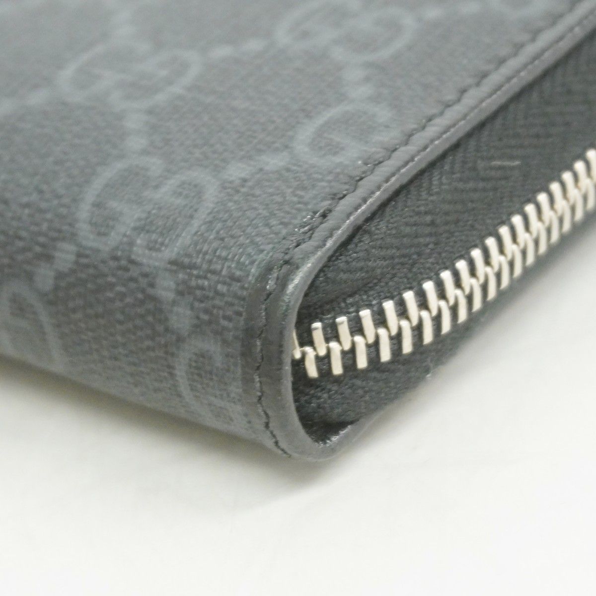 Gucci Wallet GG Supreme Interlocking Leather Black Silver — view 7