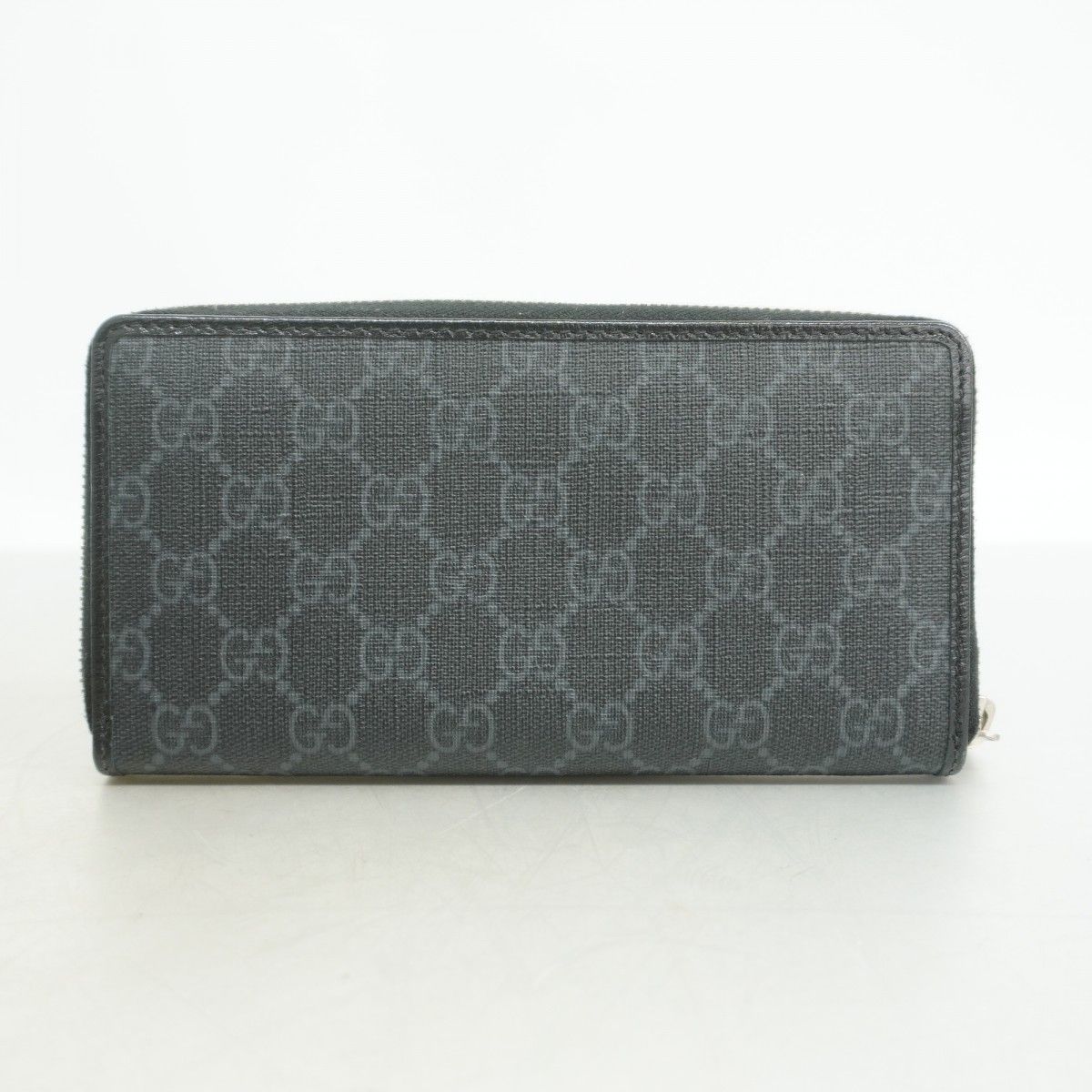Gucci Wallet GG Supreme Interlocking Leather Black Silver — view 9