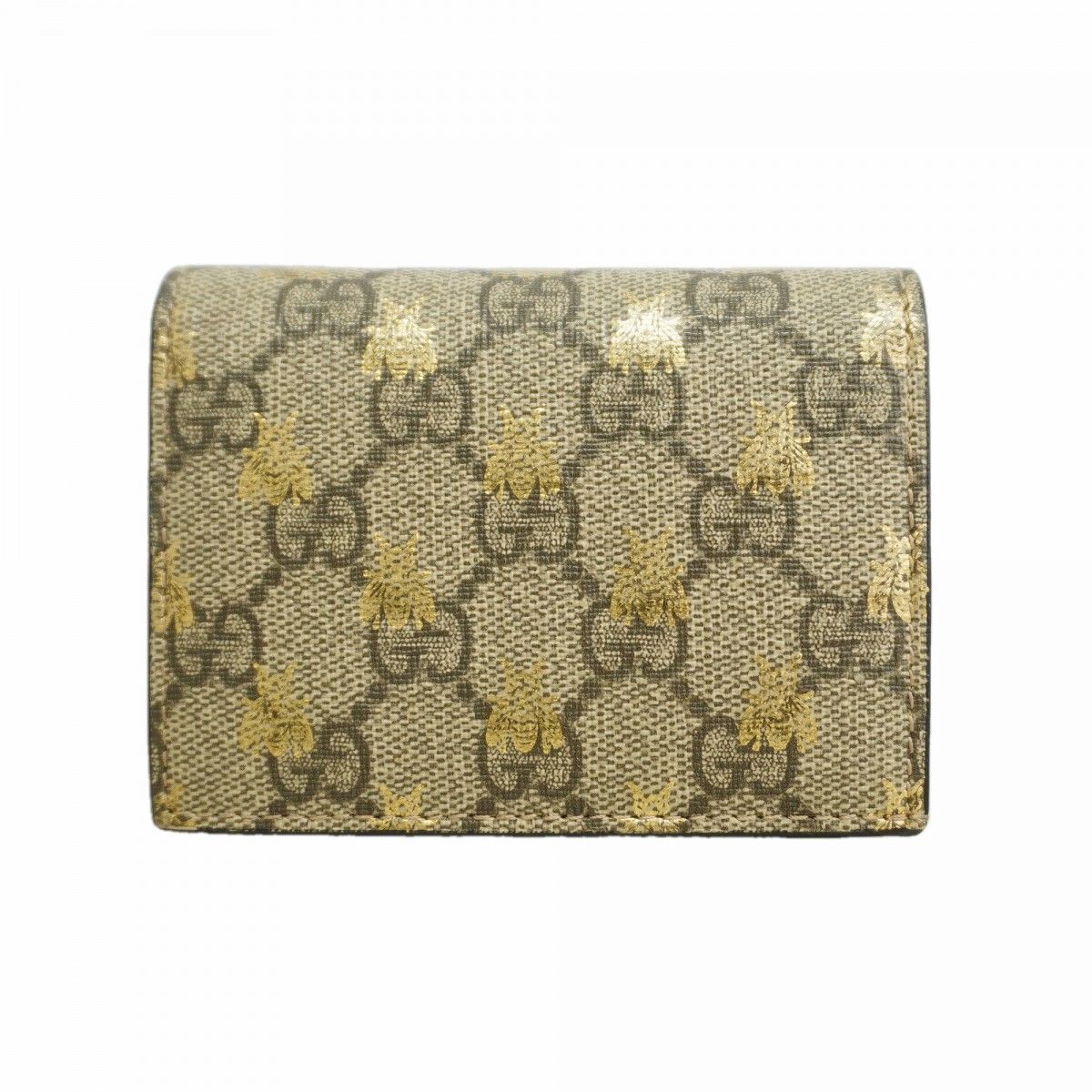 Gucci Wallet GG Supreme Beam Brown Gold