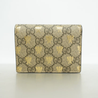 Gucci Wallet GG Supreme Beam Brown Gold — view 7