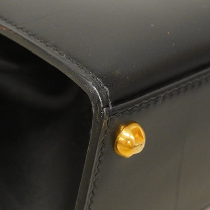 Hermes Shoulder Bag Box Calf Black Gold — view 7