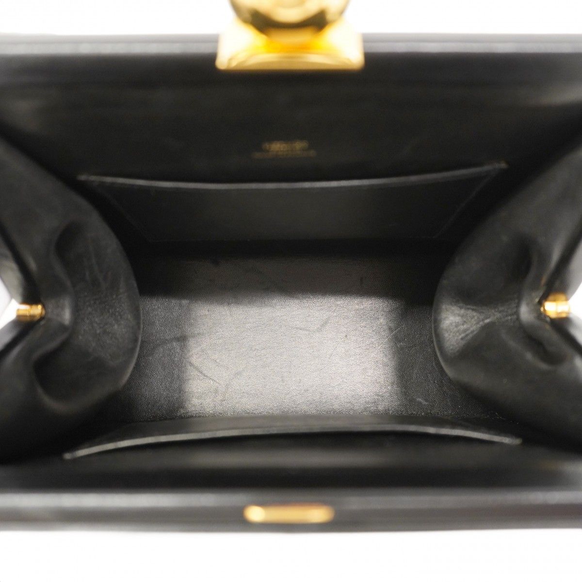 Hermes Shoulder Bag Box Calf Black Gold — view 4