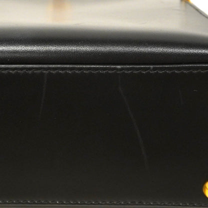 Hermes Shoulder Bag Box Calf Black Gold — view 9