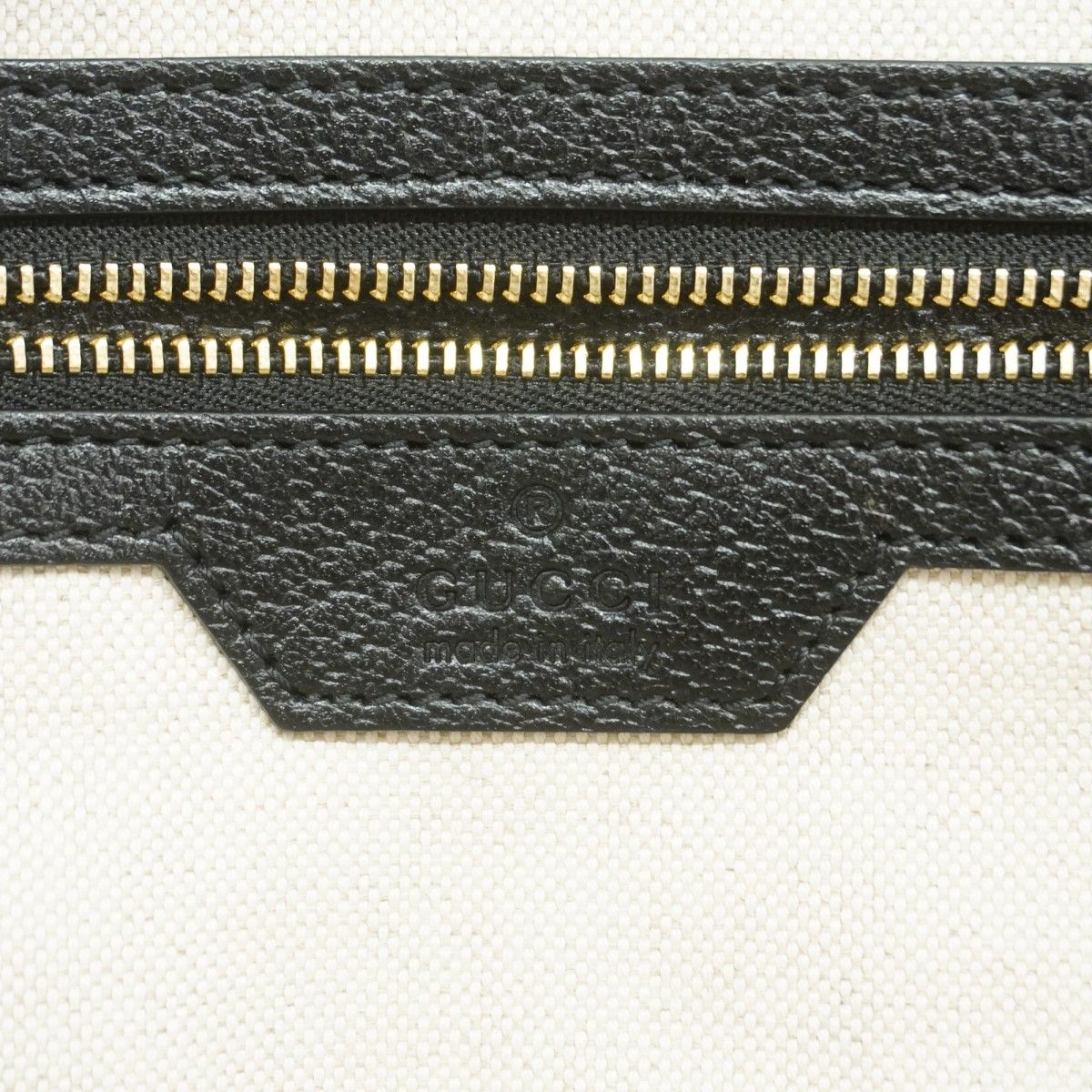 Gucci Tote Denim Black Gold — view 5