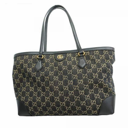Gucci Tote Denim Black Gold