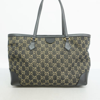 Gucci Tote Denim Black Gold — view 8