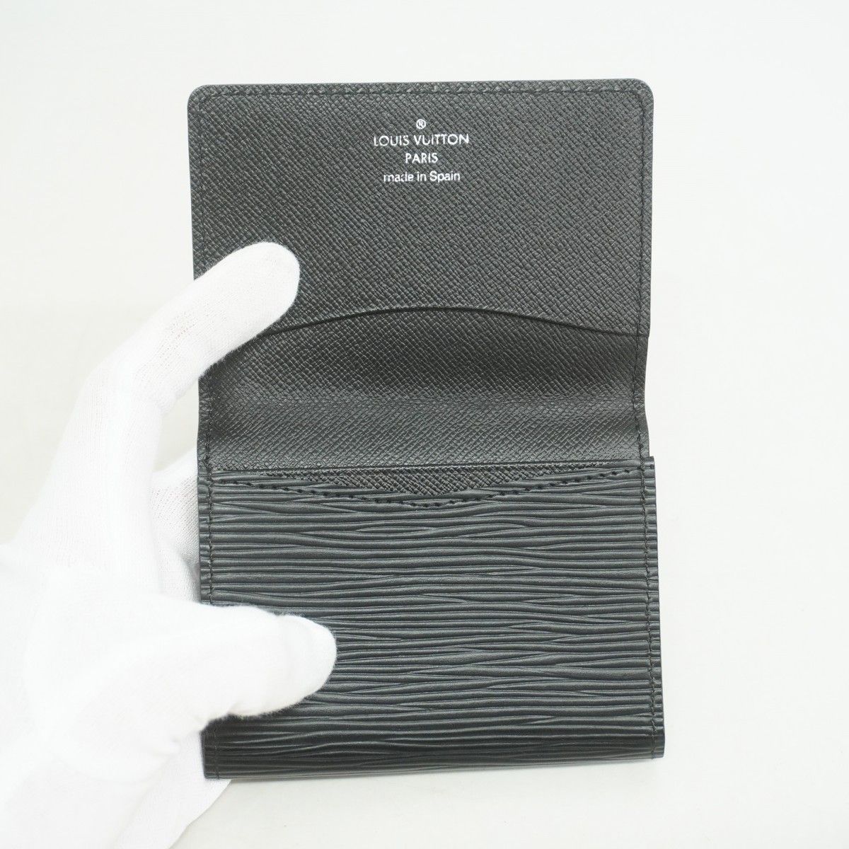 Louis Vuitton Business Card Holder Epi Envelop Noir — view 7