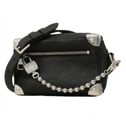 Louis Vuitton Shoulder Bag Taurillon Mini Soft Trunk Black