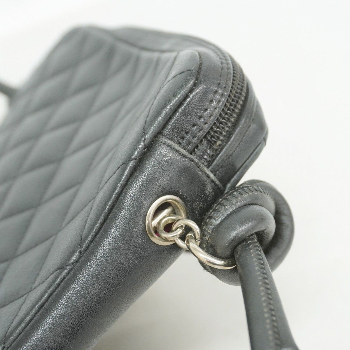 Chanel Shoulder Bag Cambon Lambskin Black Silver — view 7