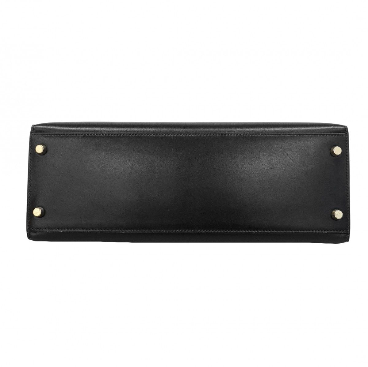 Hermes Handbag Kelly 32 Box Calf Black Gold — view 3