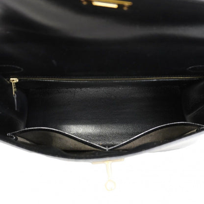 Hermes Handbag Kelly 32 Box Calf Black Gold — view 4