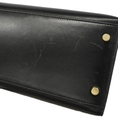 Hermes Handbag Kelly 32 Box Calf Black Gold — view 9