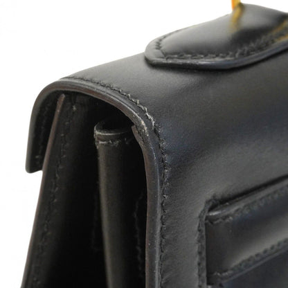 Hermes Handbag Kelly 32 Box Calf Black Gold — view 7