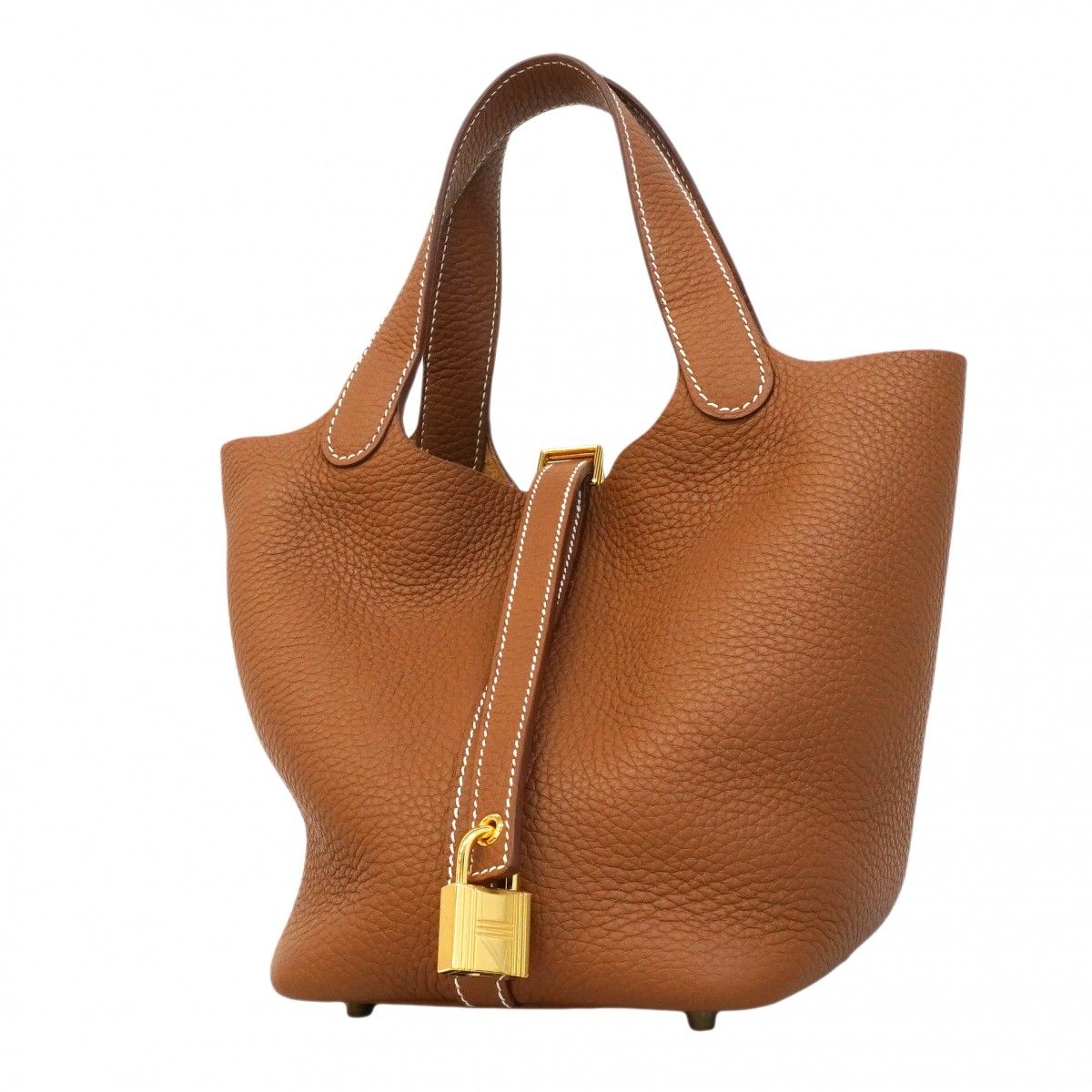 Hermes Handbag Picotin Lock PM Taurillon Clemence Gold