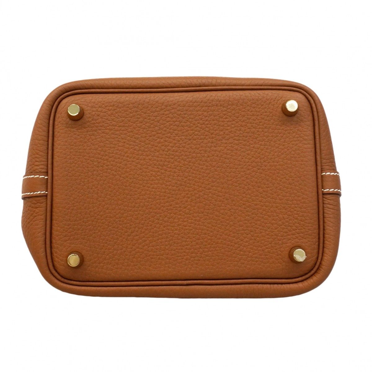 Hermes Handbag Picotin Lock PM Taurillon Clemence Gold — view 3