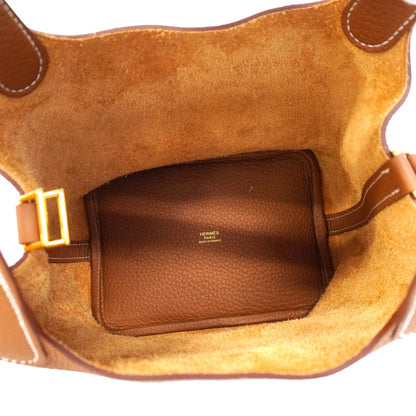 Hermes Handbag Picotin Lock PM Taurillon Clemence Gold — view 4