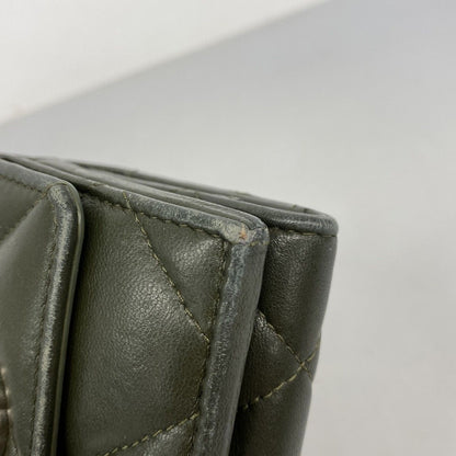 Chanel Trifold Wallet 19 Lambskin Khaki Gray Silver — view 5