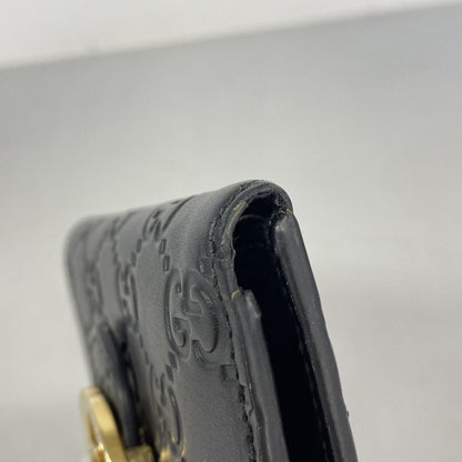 Gucci Wallet Guccissima Leather Black Gold — view 6