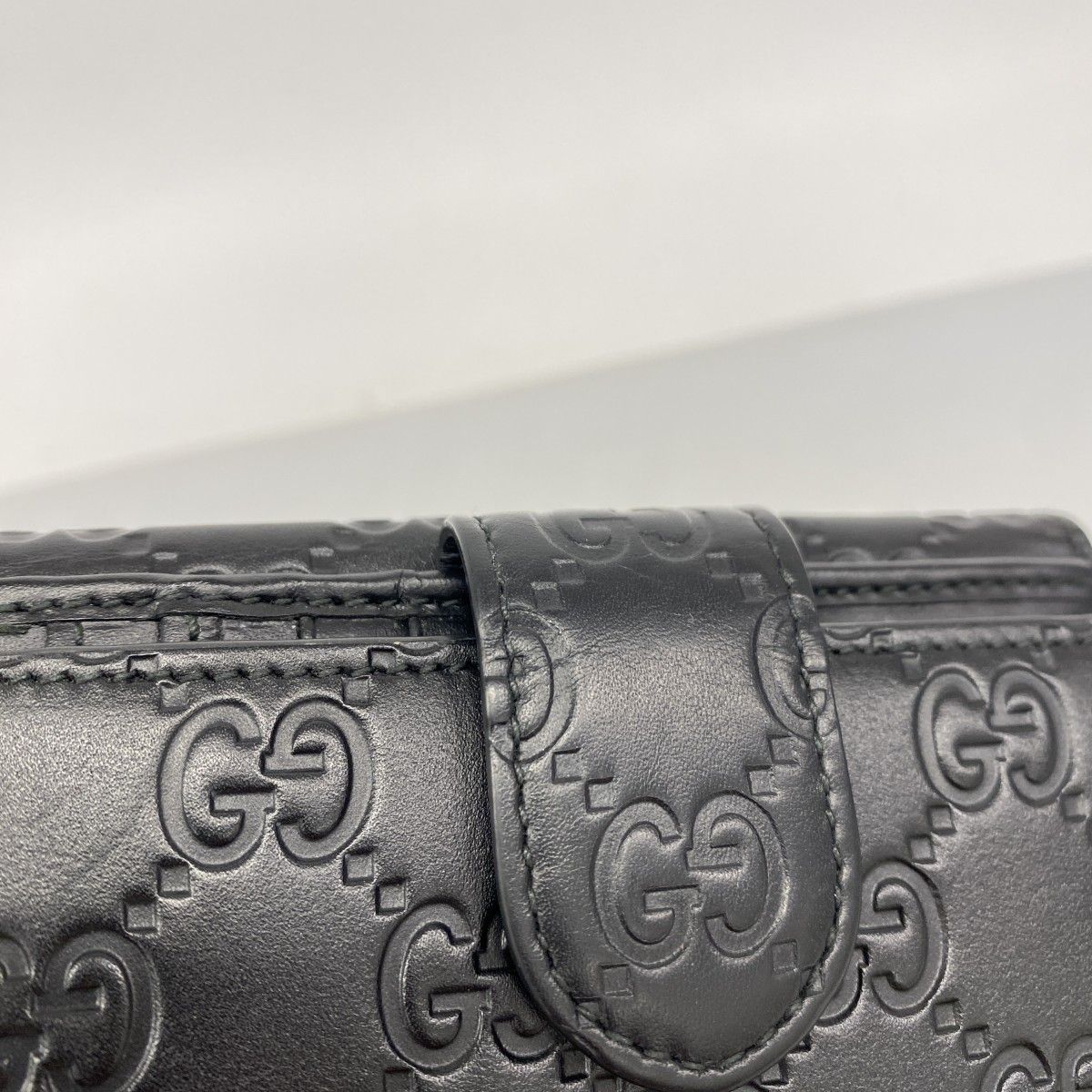 Gucci Wallet Guccissima Leather Black Gold — view 7
