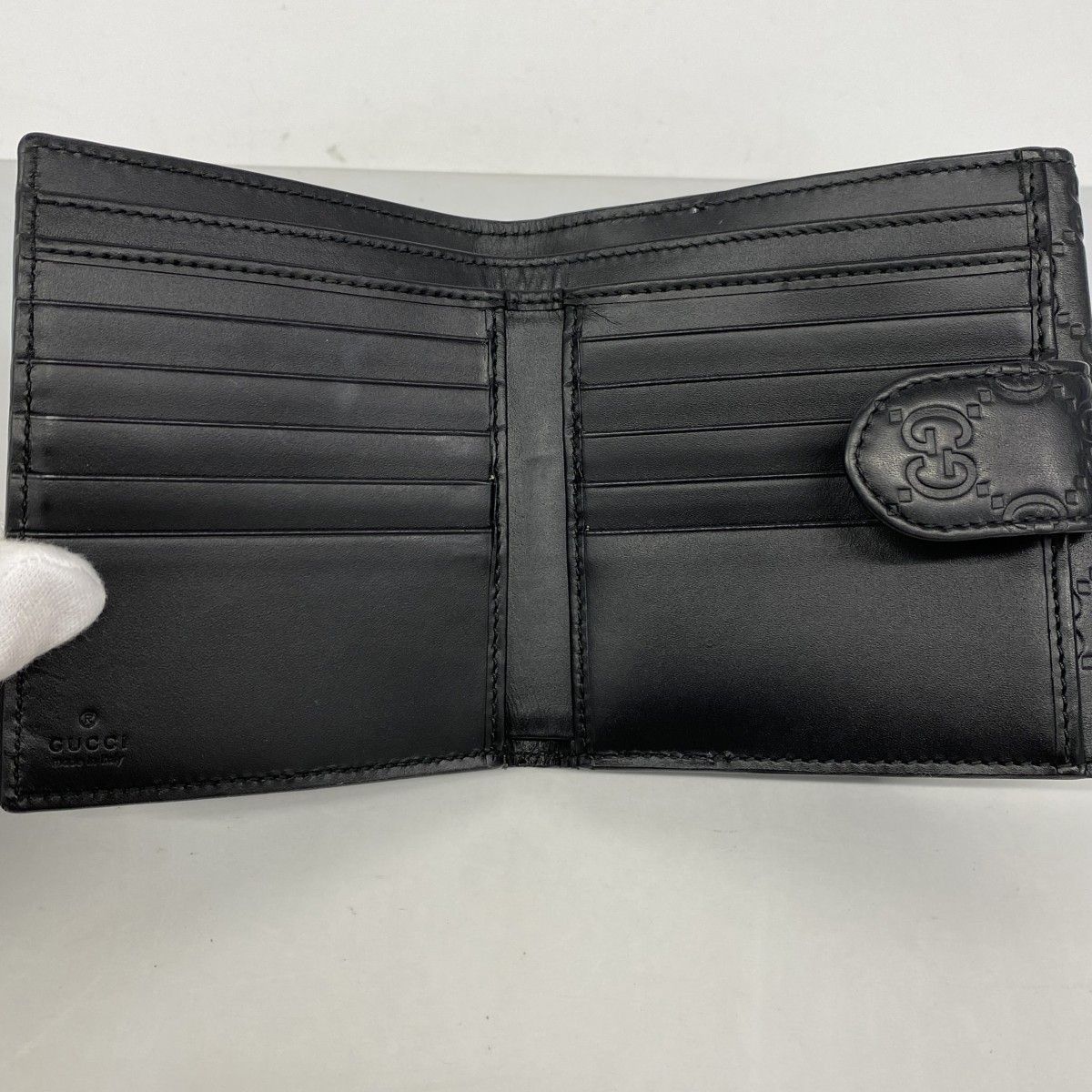 Gucci Wallet Guccissima Leather Black Gold — view 3